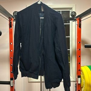 Isle Bay Linens Navy Blue Bomber Jacket
